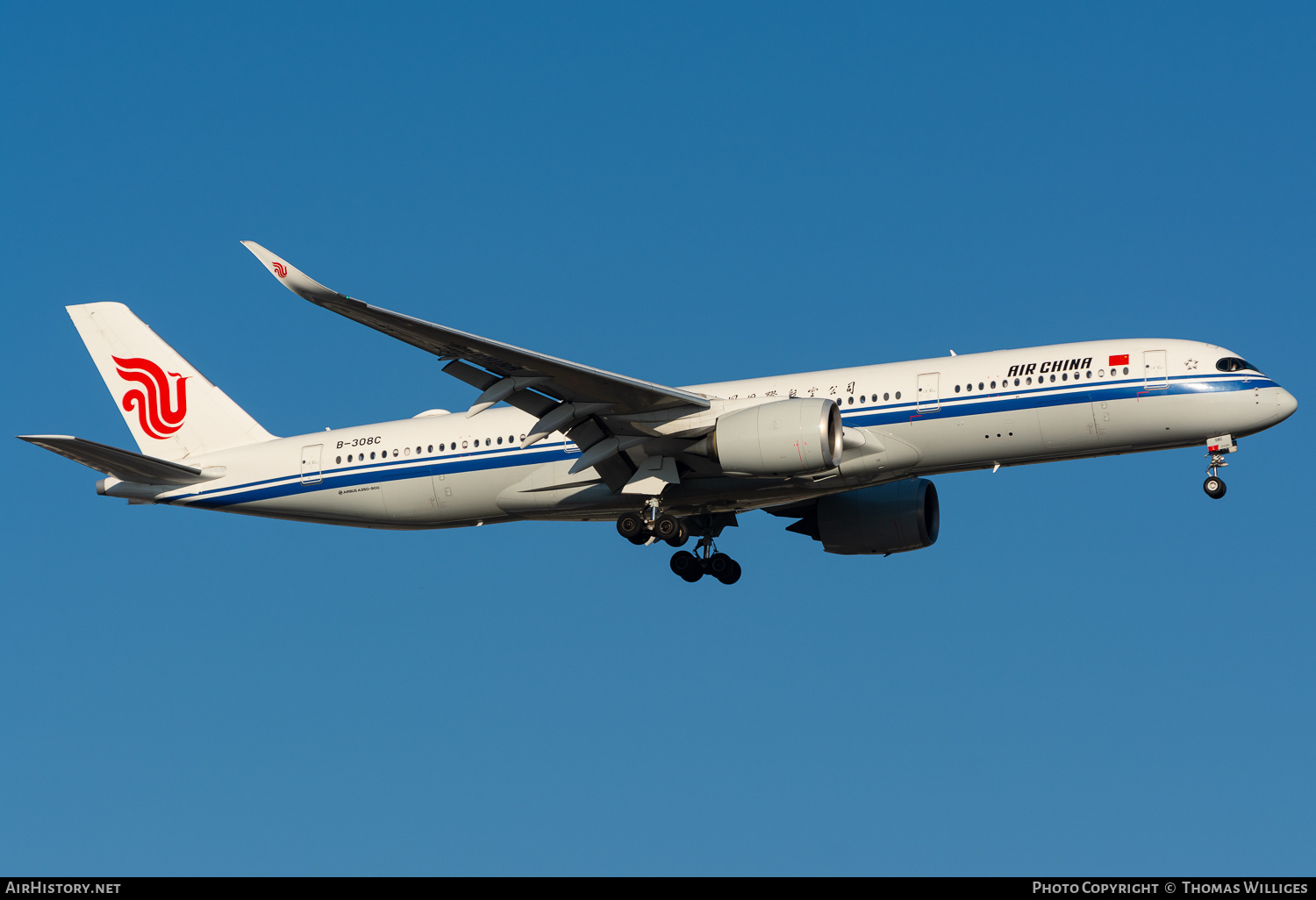 Aircraft Photo of B-308C | Airbus A350-941 | Air China | AirHistory.net #741322