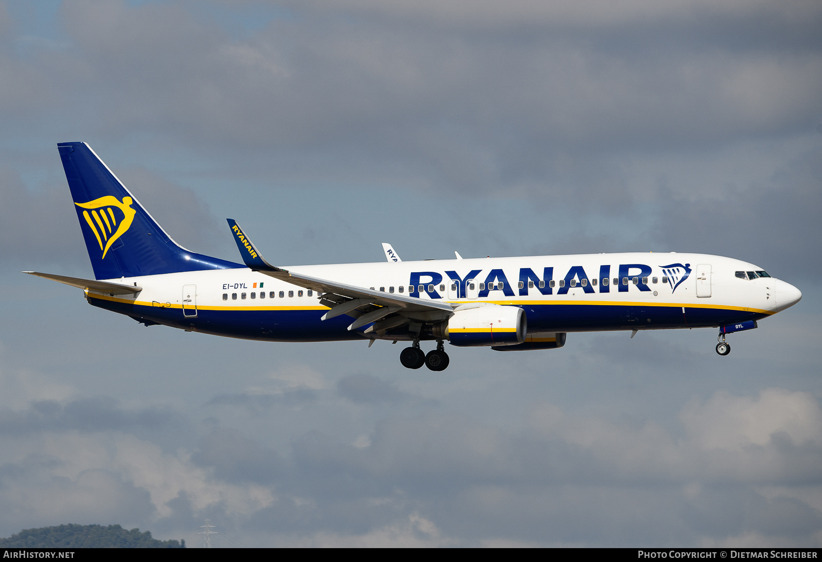 Aircraft Photo of EI-DYL | Boeing 737-8AS | Ryanair | AirHistory.net #741359
