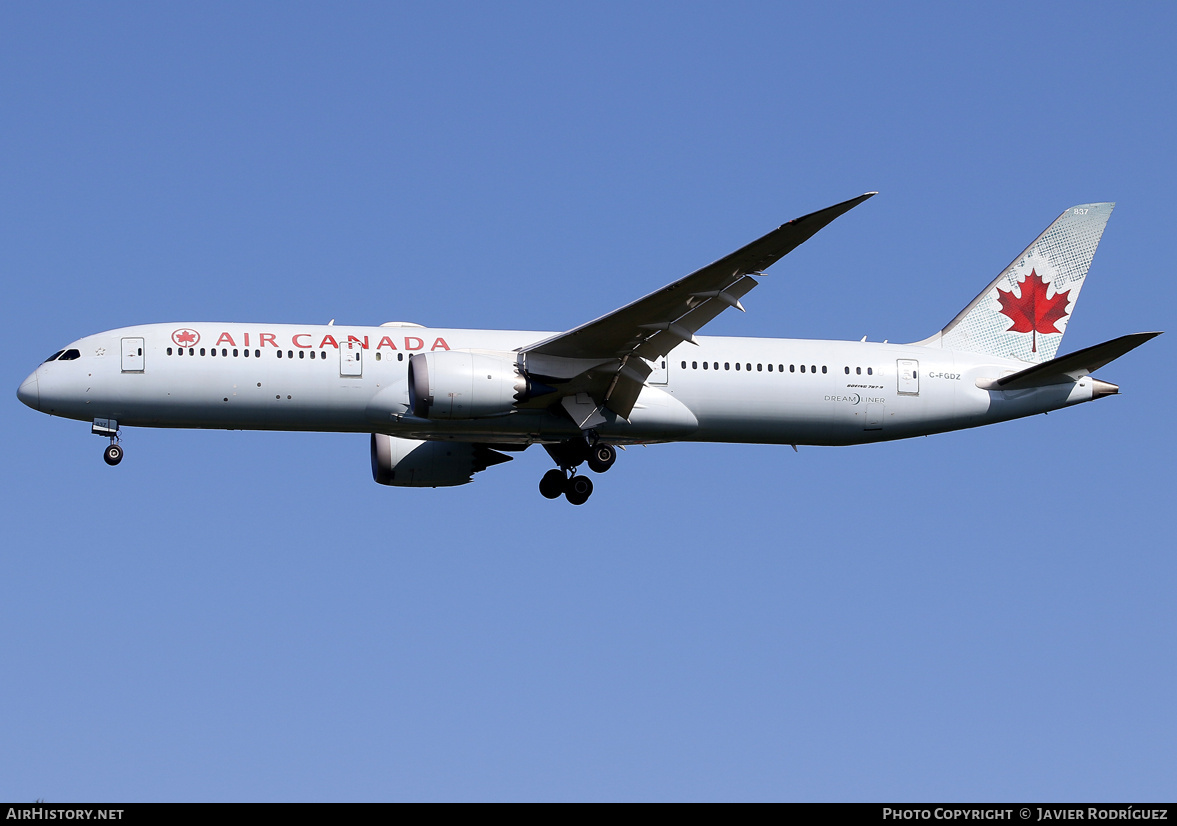 Aircraft Photo of C-FGDZ | Boeing 787-9 Dreamliner | Air Canada | AirHistory.net #741360