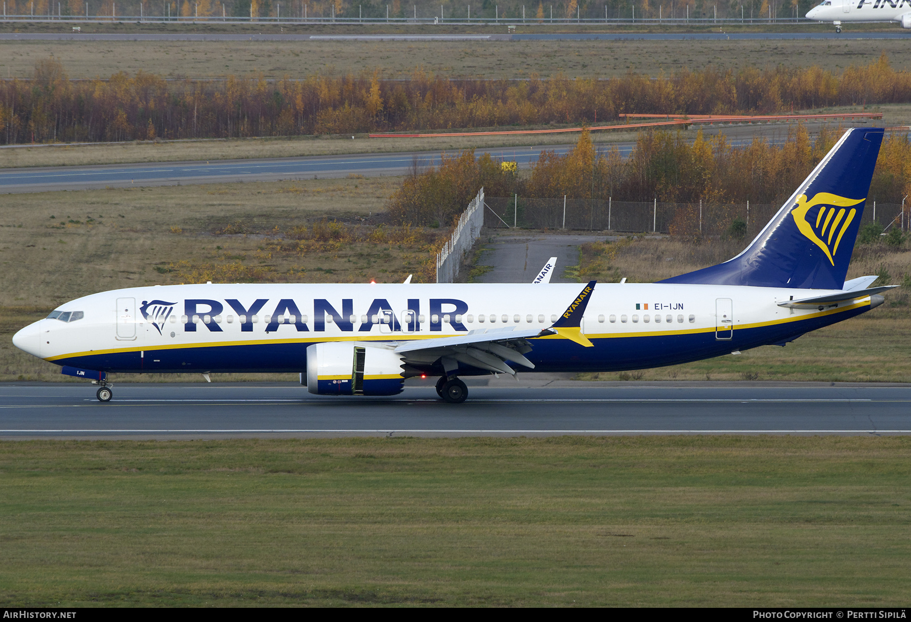 Aircraft Photo of EI-IJN | Boeing 737-8200 Max 200 | Ryanair | AirHistory.net #741403