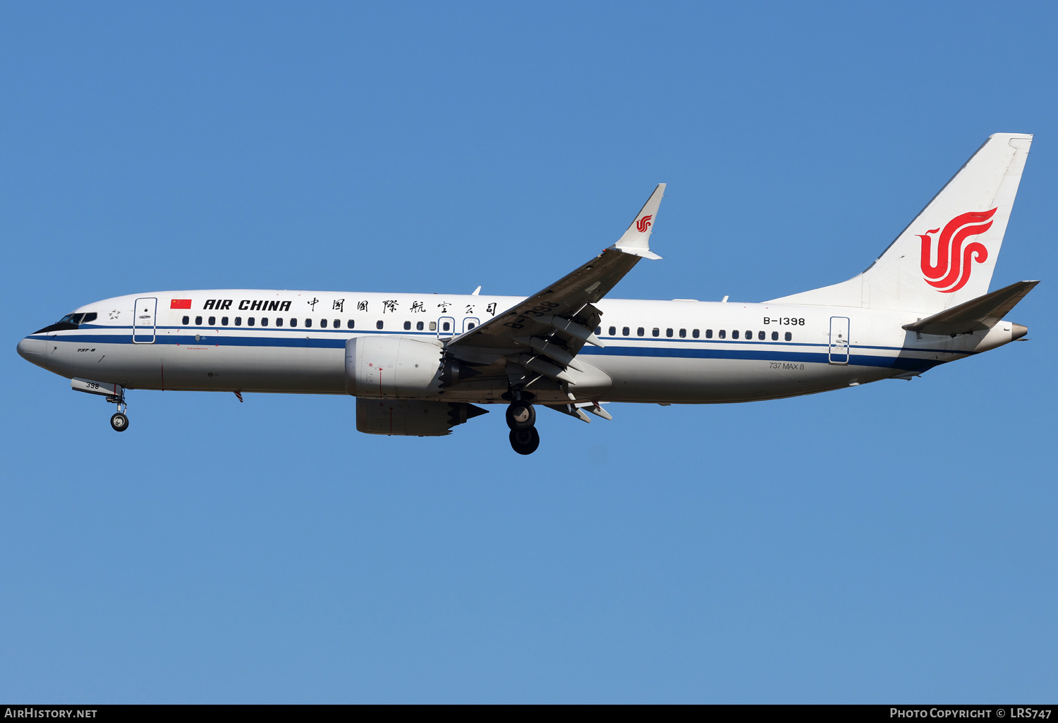 Aircraft Photo of B-1398 | Boeing 737-8 Max 8 | Air China | AirHistory.net #741606