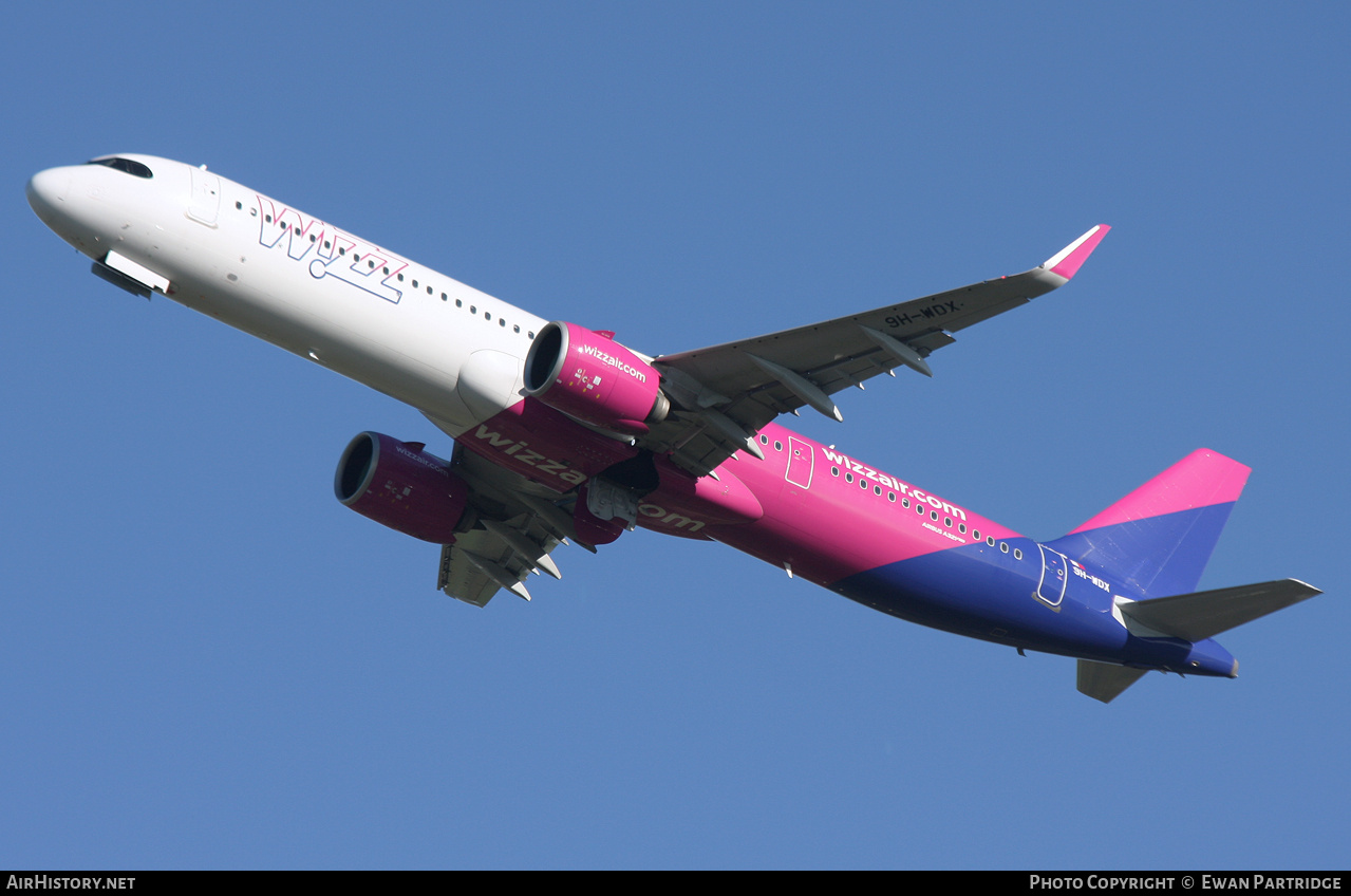 Aircraft Photo of 9H-WDX | Airbus A321-271NX | Wizz Air | AirHistory.net #741743