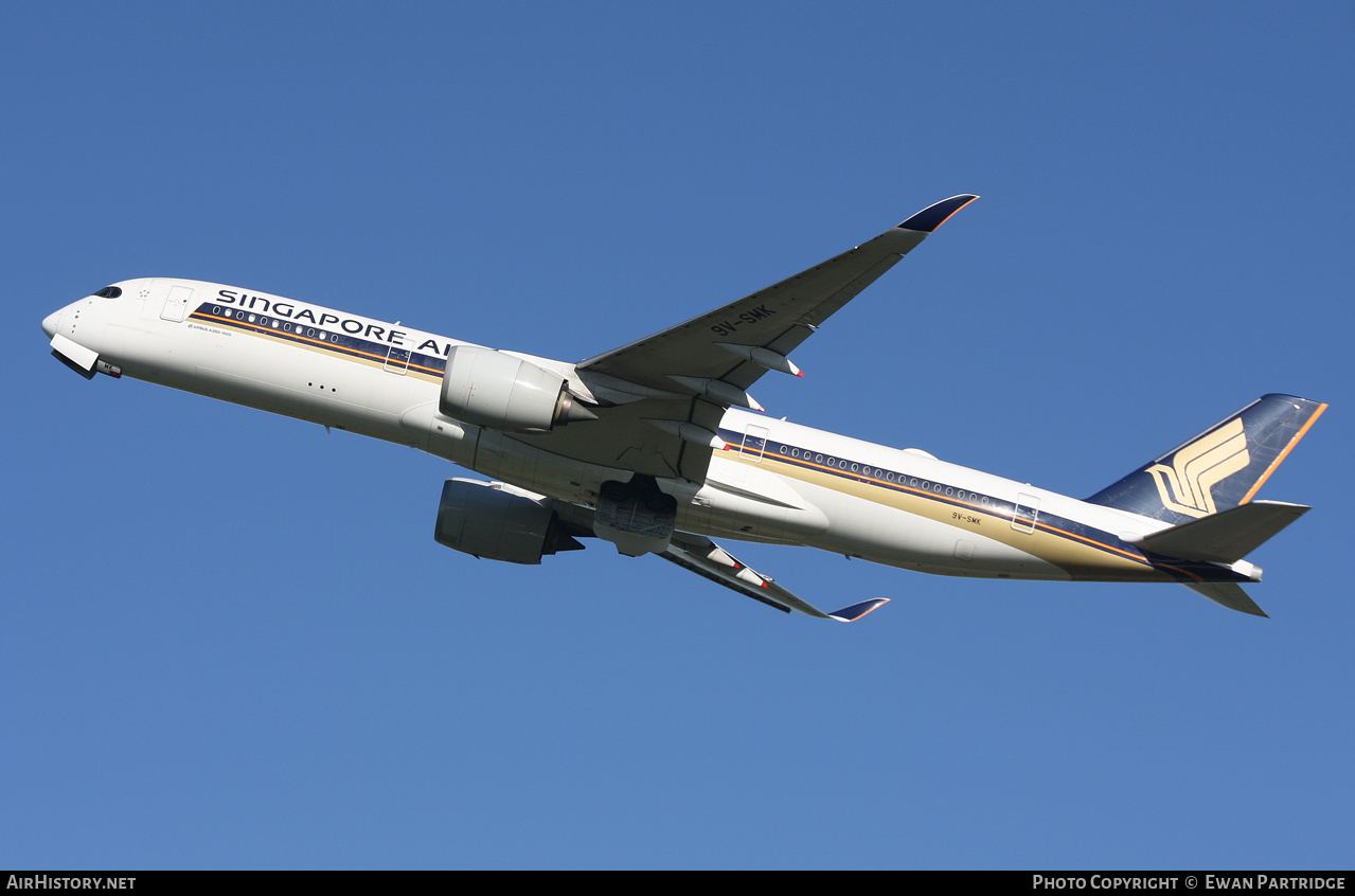 Aircraft Photo of 9V-SMK | Airbus A350-941 | Singapore Airlines | AirHistory.net #741762