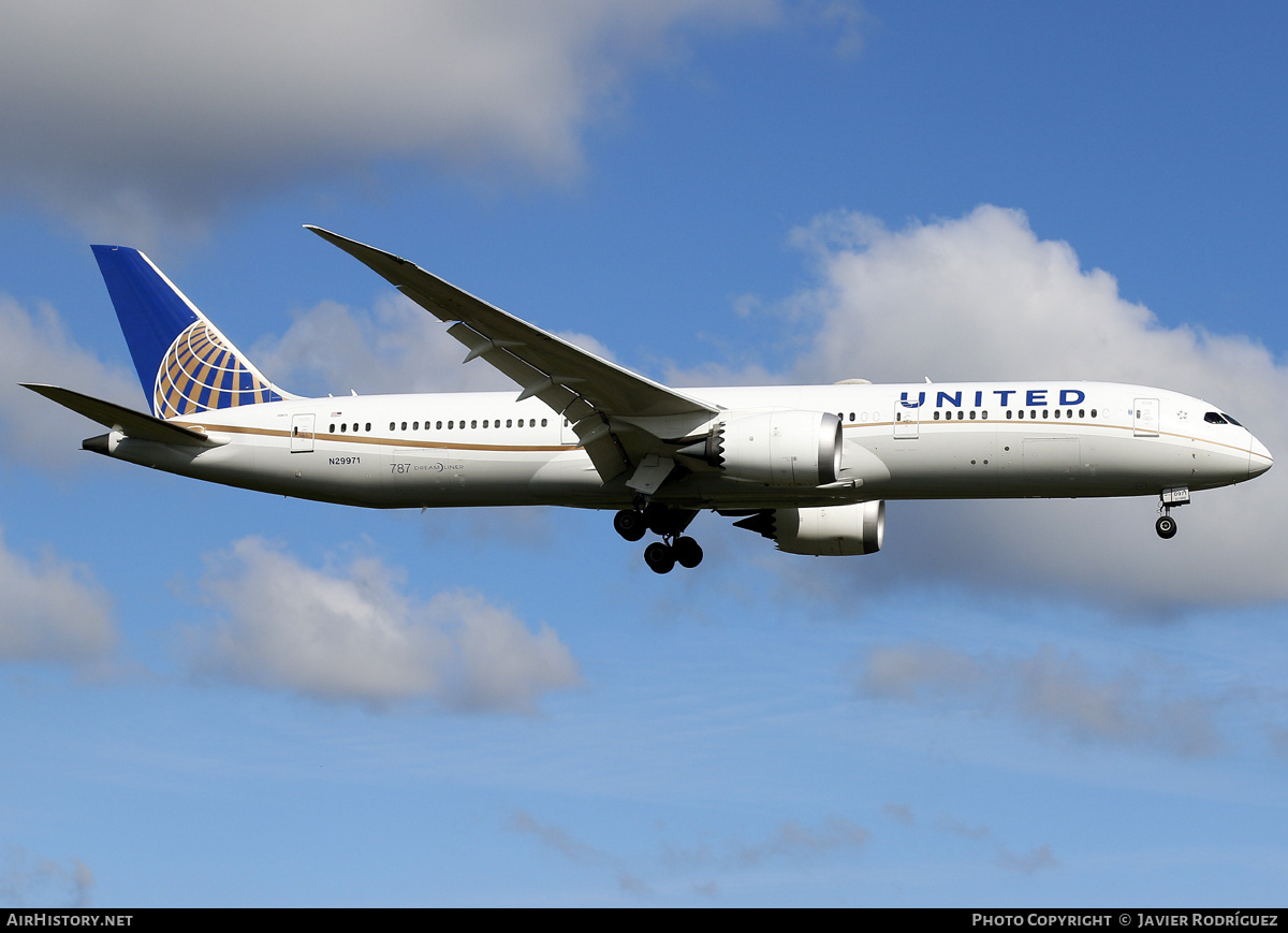 Aircraft Photo of N29971 | Boeing 787-9 Dreamliner | United Airlines | AirHistory.net #741777