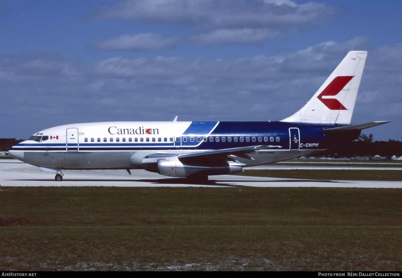 Aircraft Photo of C-GWPW | Boeing 737-275/Adv | Canadian Airlines | AirHistory.net #741939