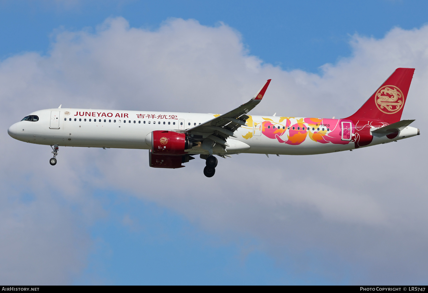 Aircraft Photo of B-30EQ | Airbus A321-271NX | Juneyao Airlines | AirHistory.net #741977