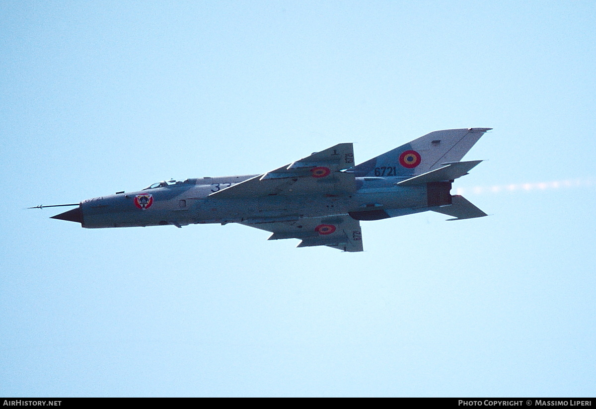 Aircraft Photo of 6721 | Mikoyan-Gurevich MiG-21MF-75 Lancer C | Romania - Air Force | AirHistory.net #742067