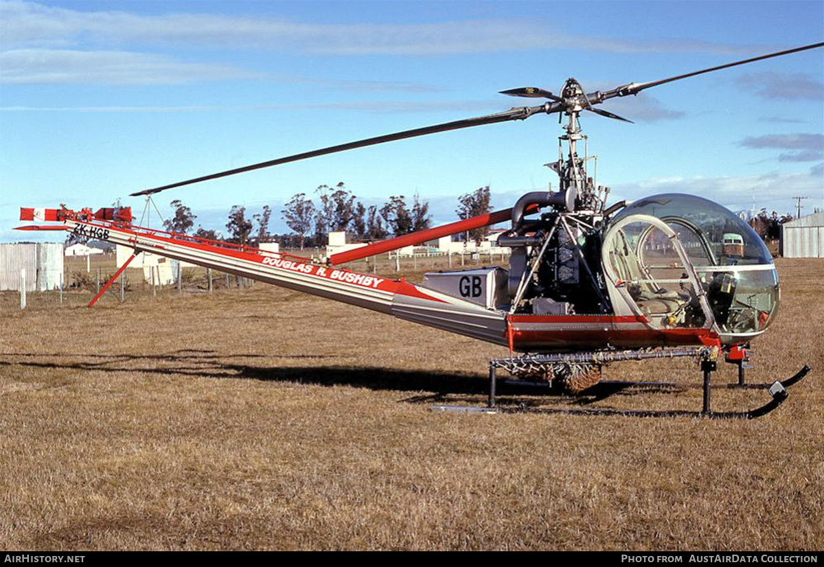 Aircraft Photo of ZK-HGB / GB | Hiller UH-12E | Douglas R Bushby | AirHistory.net #742281
