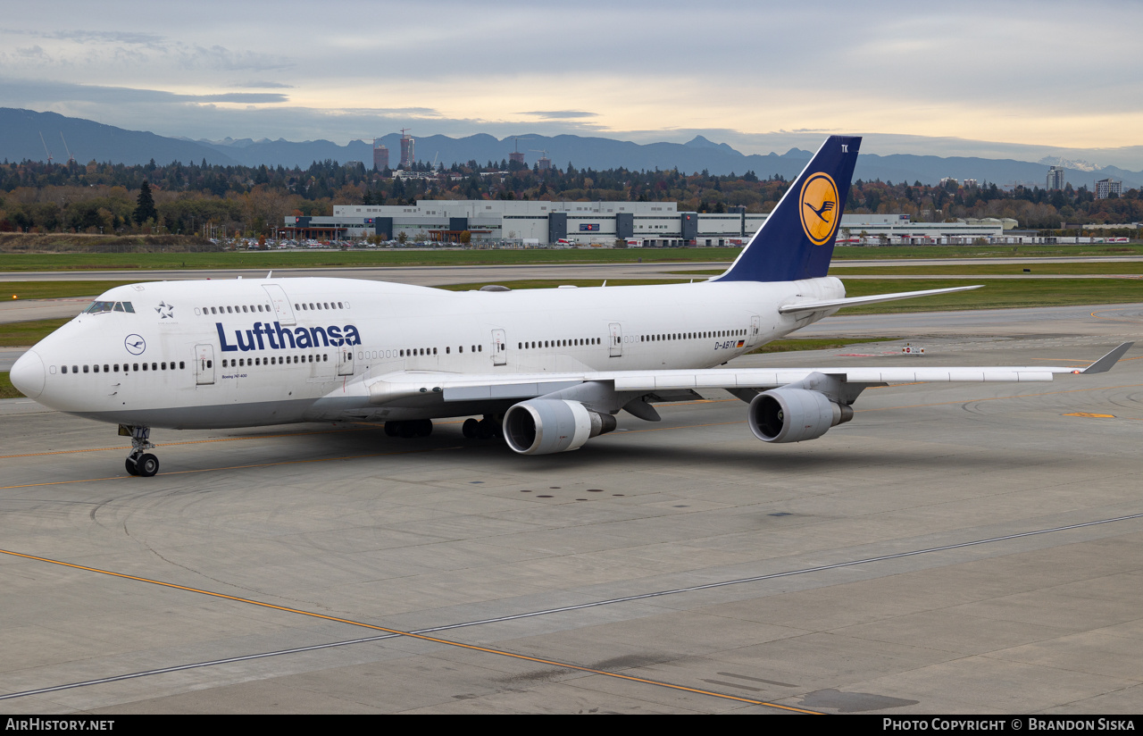 Aircraft Photo of D-ABTK | Boeing 747-430 | Lufthansa | AirHistory.net #742303