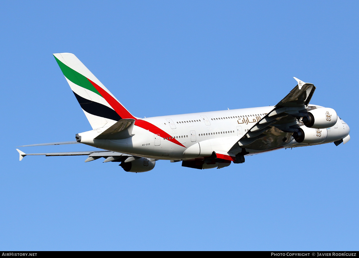 Aircraft Photo of A6-EED | Airbus A380-861 | Emirates | AirHistory.net #742318