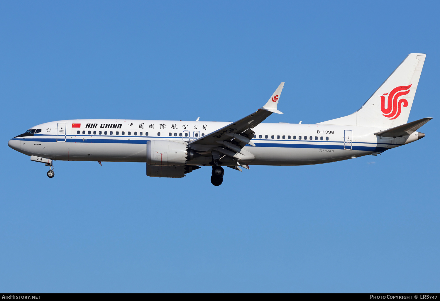Aircraft Photo of B-1396 | Boeing 737-8 Max 8 | Air China | AirHistory.net #742354