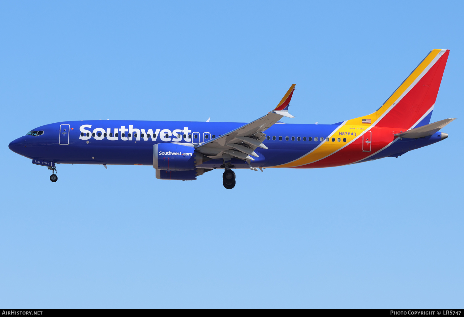 Aircraft Photo of N8784Q | Boeing 737-8 Max 8 | Southwest Airlines | AirHistory.net #742367