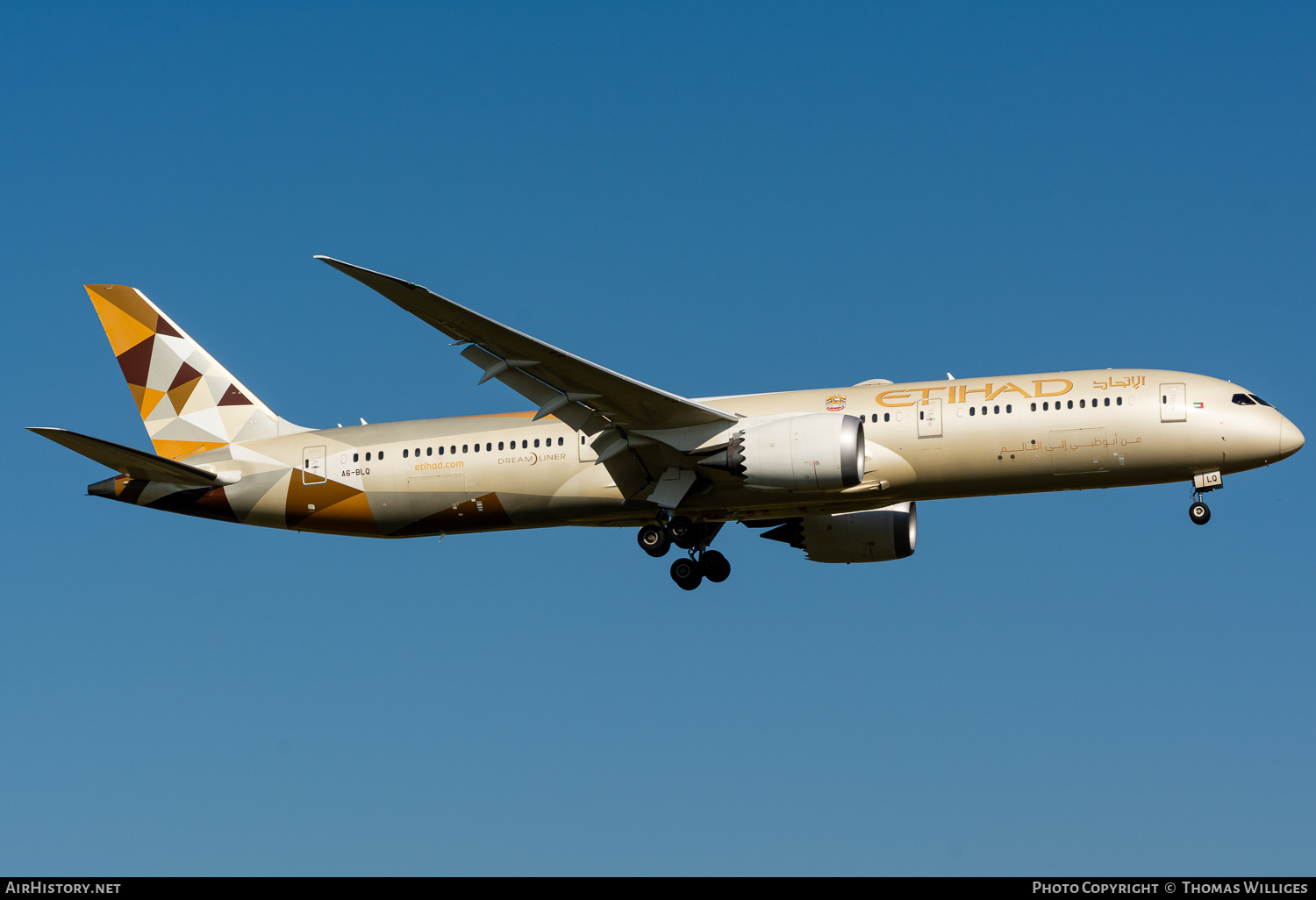 Aircraft Photo of A6-BLQ | Boeing 787-9 Dreamliner | Etihad Airways | AirHistory.net #742382