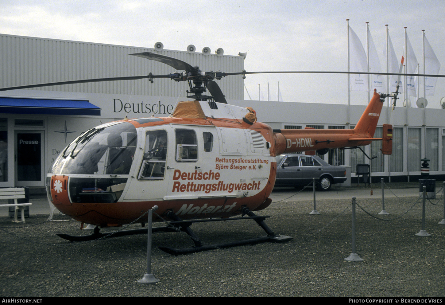 Aircraft Photo of D-HDML | MBB BO-105S | Deutsche Rettungsflugwacht - German Air Rescue | AirHistory.net #742688