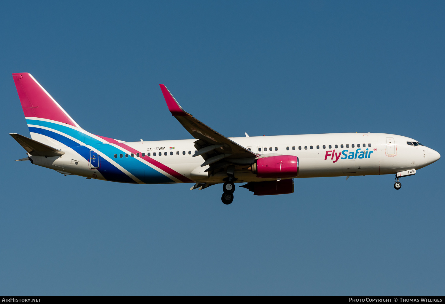 Aircraft Photo of ZS-ZWM | Boeing 737-8KN | FlySafair | AirHistory.net #742880