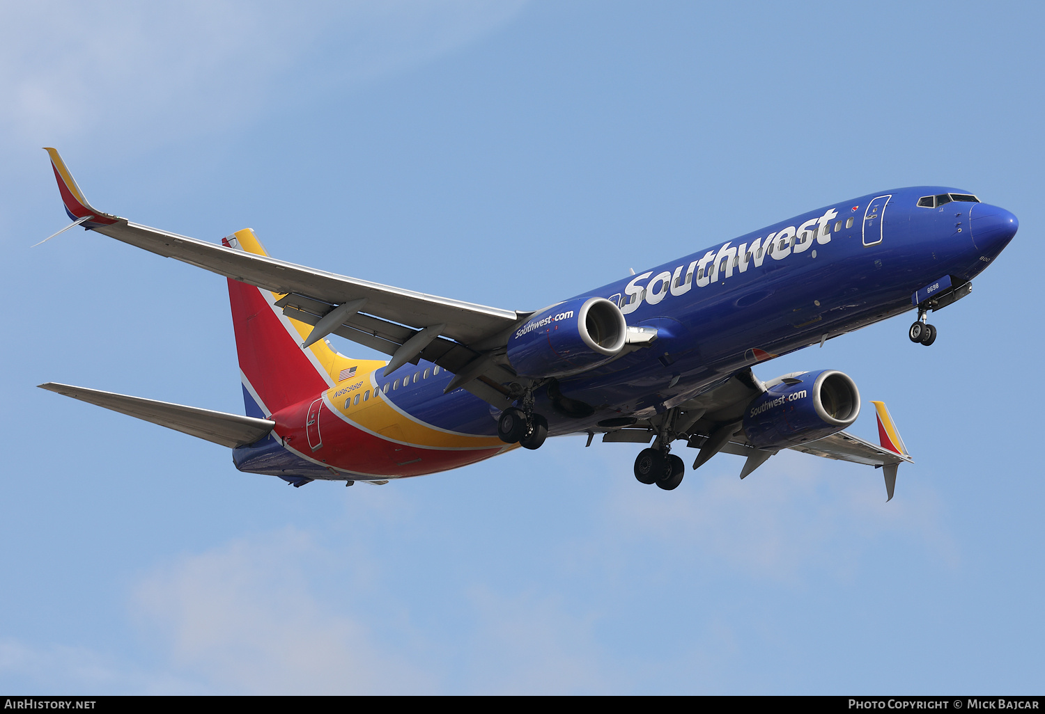 Aircraft Photo of N8698B | Boeing 737-8H4 | Southwest Airlines | AirHistory.net #743070