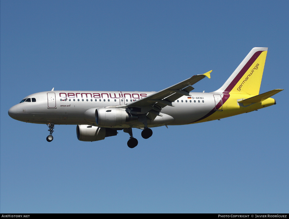 Aircraft Photo of D-AKNU | Airbus A319-112 | Germanwings | AirHistory.net #743134