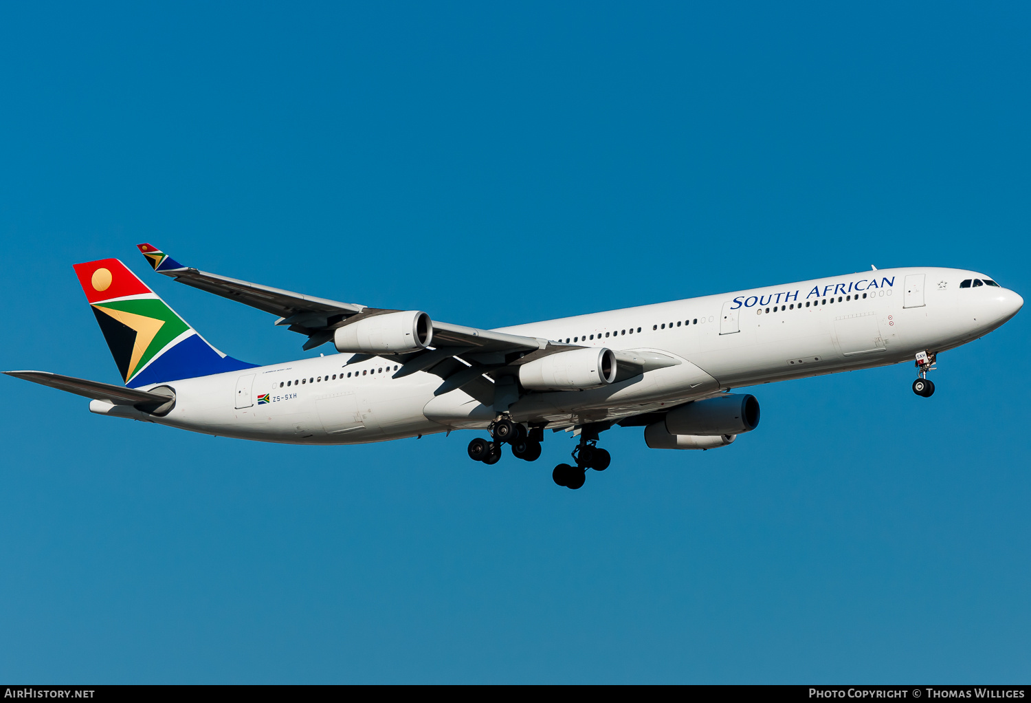 Aircraft Photo of ZS-SXH | Airbus A340-313X | South African Airways | AirHistory.net #743194