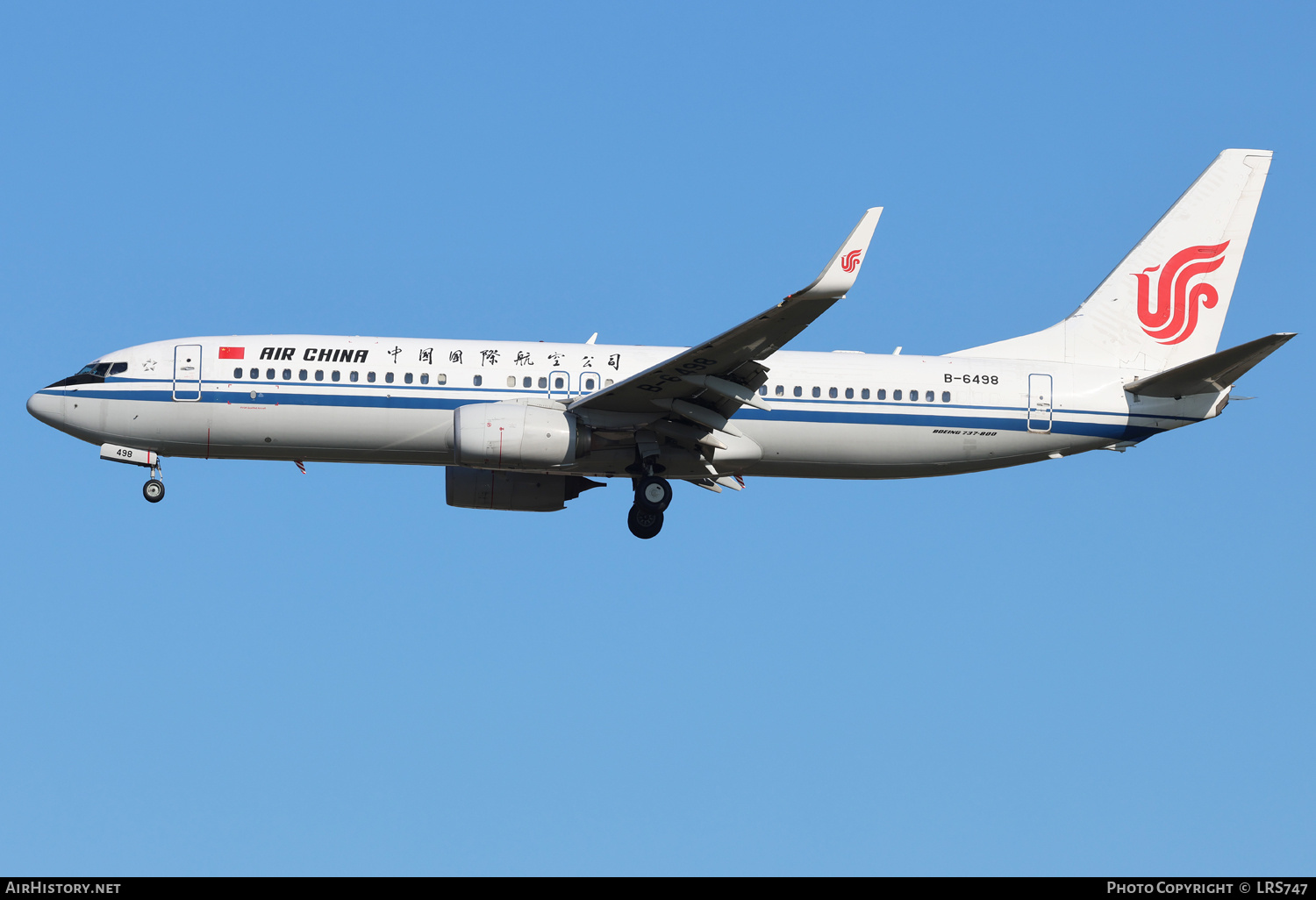 Aircraft Photo of B-6498 | Boeing 737-89L | Air China | AirHistory.net #743216
