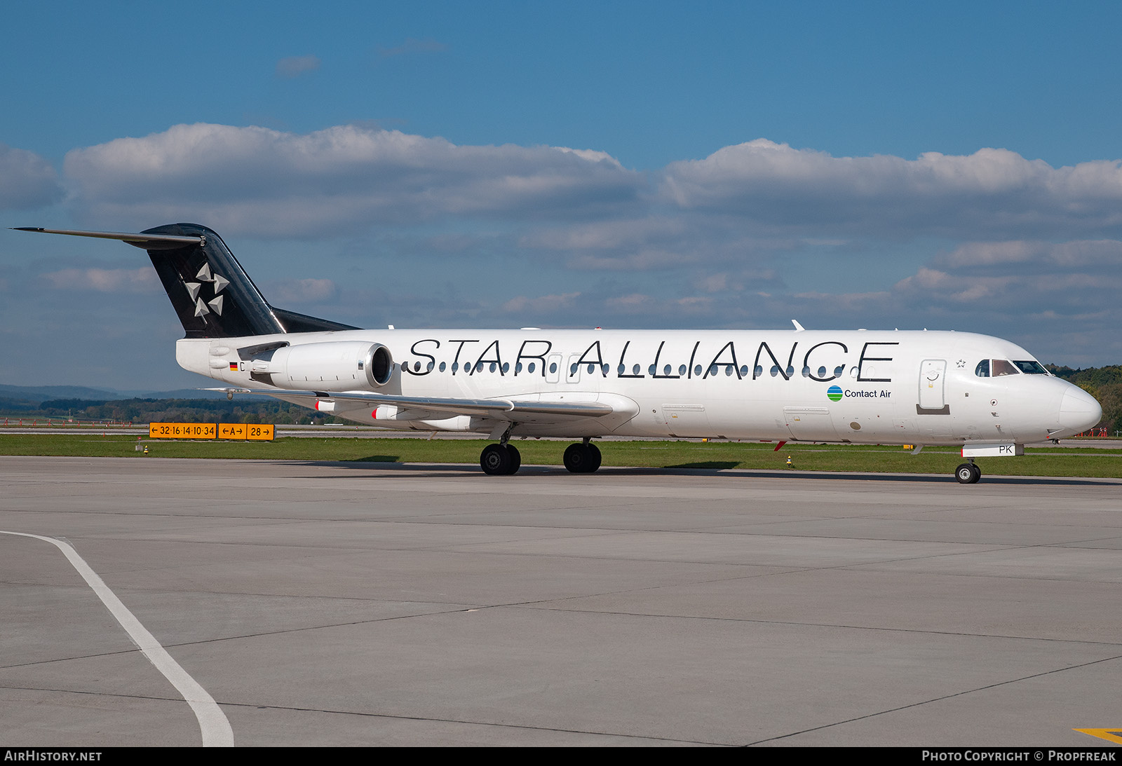 Aircraft Photo of D-AGPK | Fokker 100 (F28-0100) | Contact Air | AirHistory.net #743291