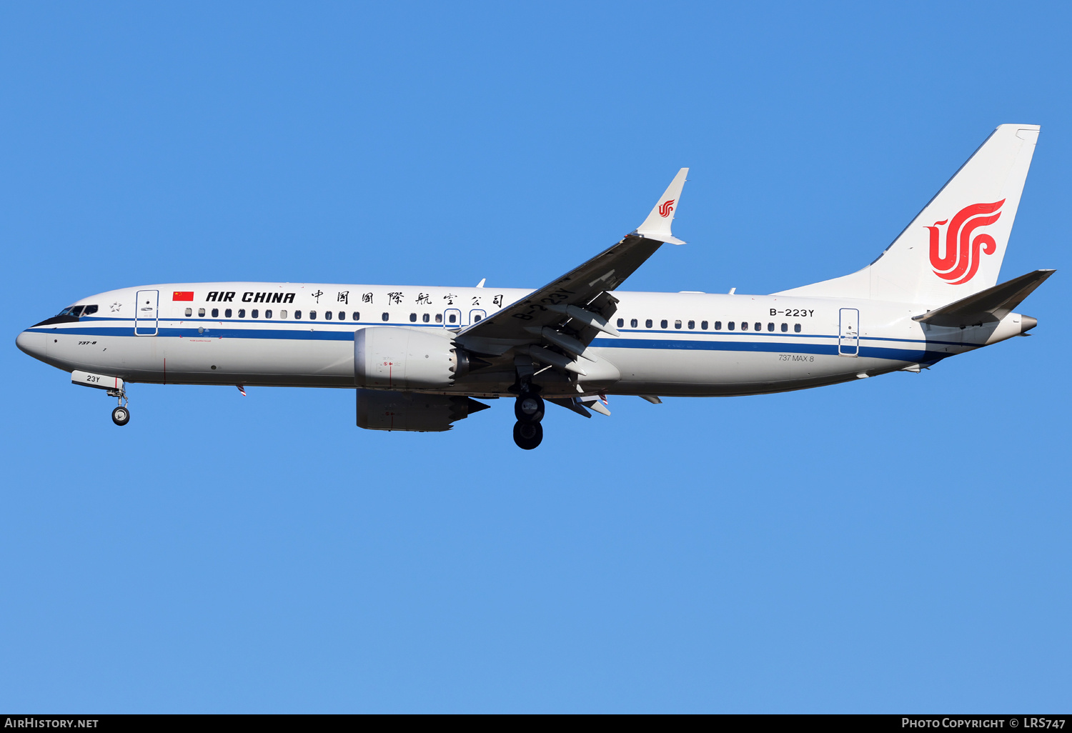 Aircraft Photo of B-223Y | Boeing 737-8 Max 8 | Air China | AirHistory.net #743307