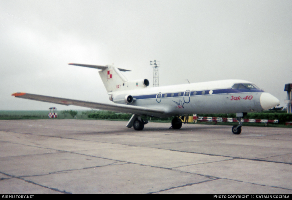 Aircraft Photo of 047 | Yakovlev Yak-40 | Poland - Air Force | AirHistory.net #743403