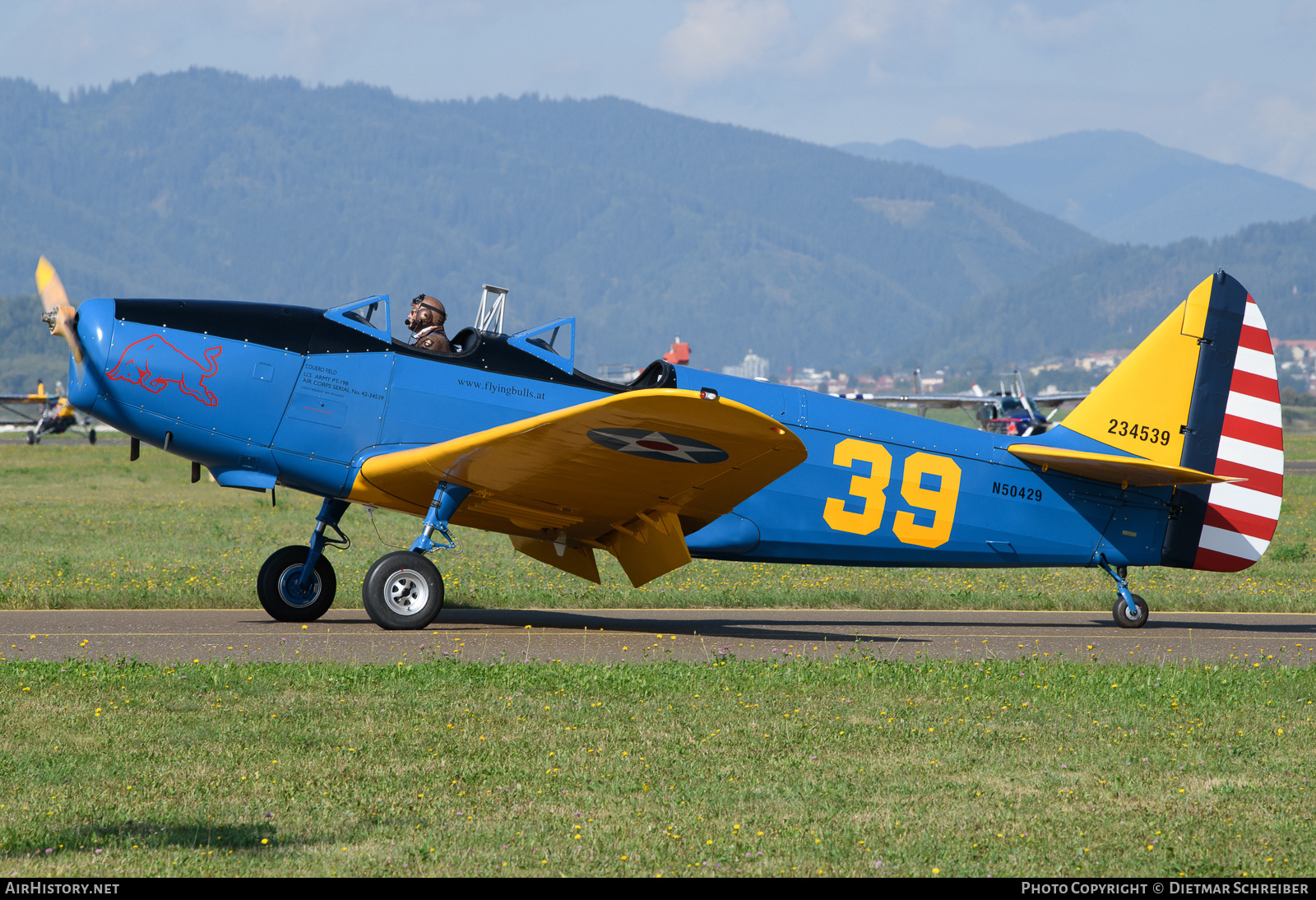 Aircraft Photo of N50429 / 234539 | Fairchild PT-19B Cornell (M-62A) | Red Bull | USA - Air Force | AirHistory.net #743429