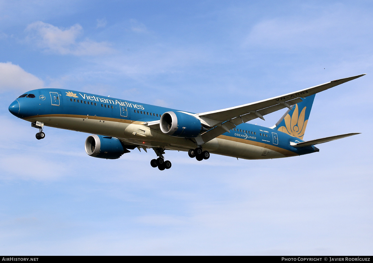 Aircraft Photo of VN-A861 | Boeing 787-9 Dreamliner | Vietnam Airlines | AirHistory.net #743486