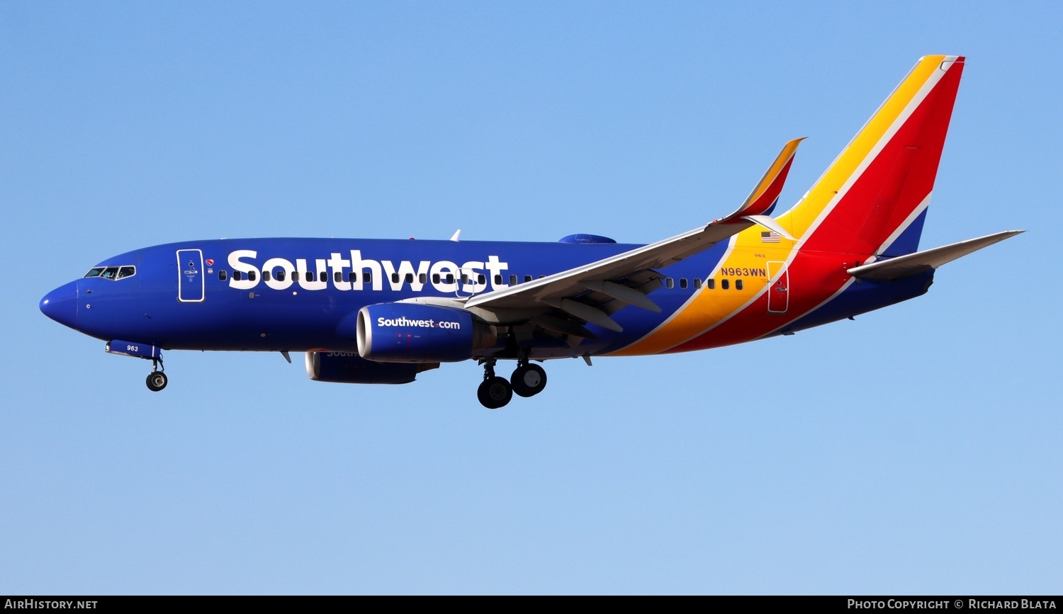 Aircraft Photo of N963WN | Boeing 737-7H4 | Southwest Airlines | AirHistory.net #743745