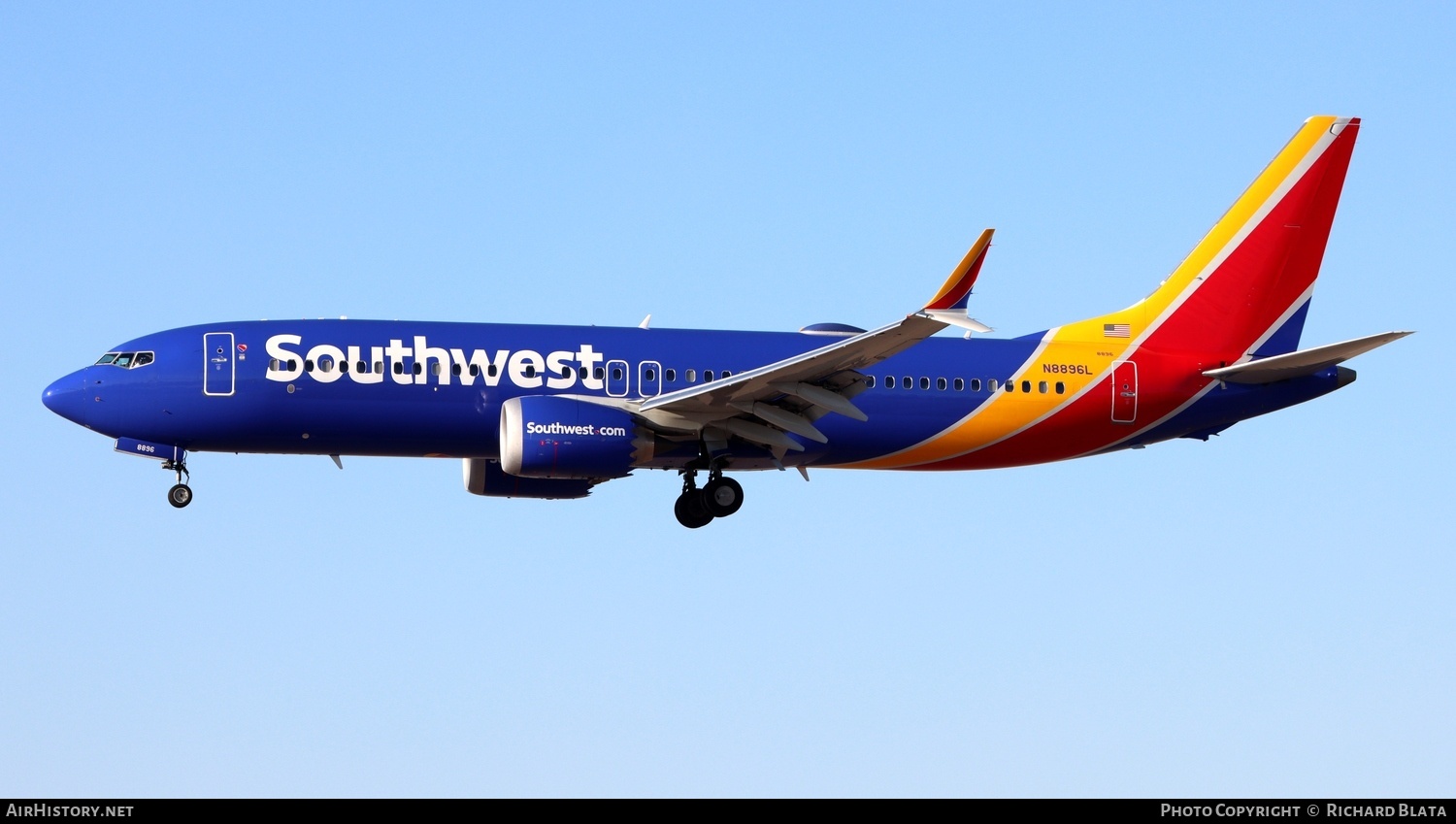 Aircraft Photo of N8896L | Boeing 737-8 Max 8 | Southwest Airlines | AirHistory.net #743762