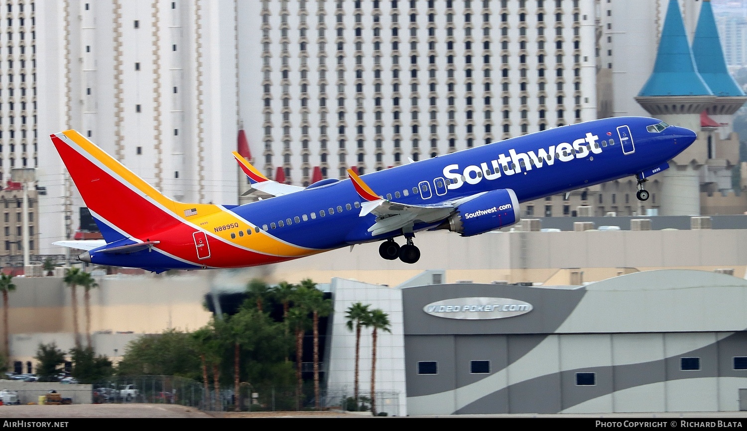Aircraft Photo of N8895Q | Boeing 737-8 Max 8 | Southwest Airlines | AirHistory.net #744099