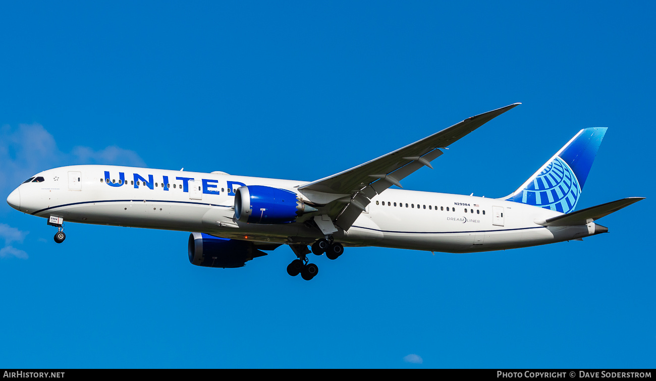 Aircraft Photo of N29984 | Boeing 787-9 Dreamliner | United Airlines | AirHistory.net #744385