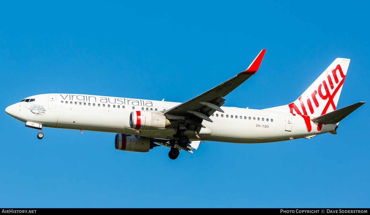Aircraft Photo of VH-YQO | Boeing 737-8FE | Virgin Australia Airlines | AirHistory.net #744448