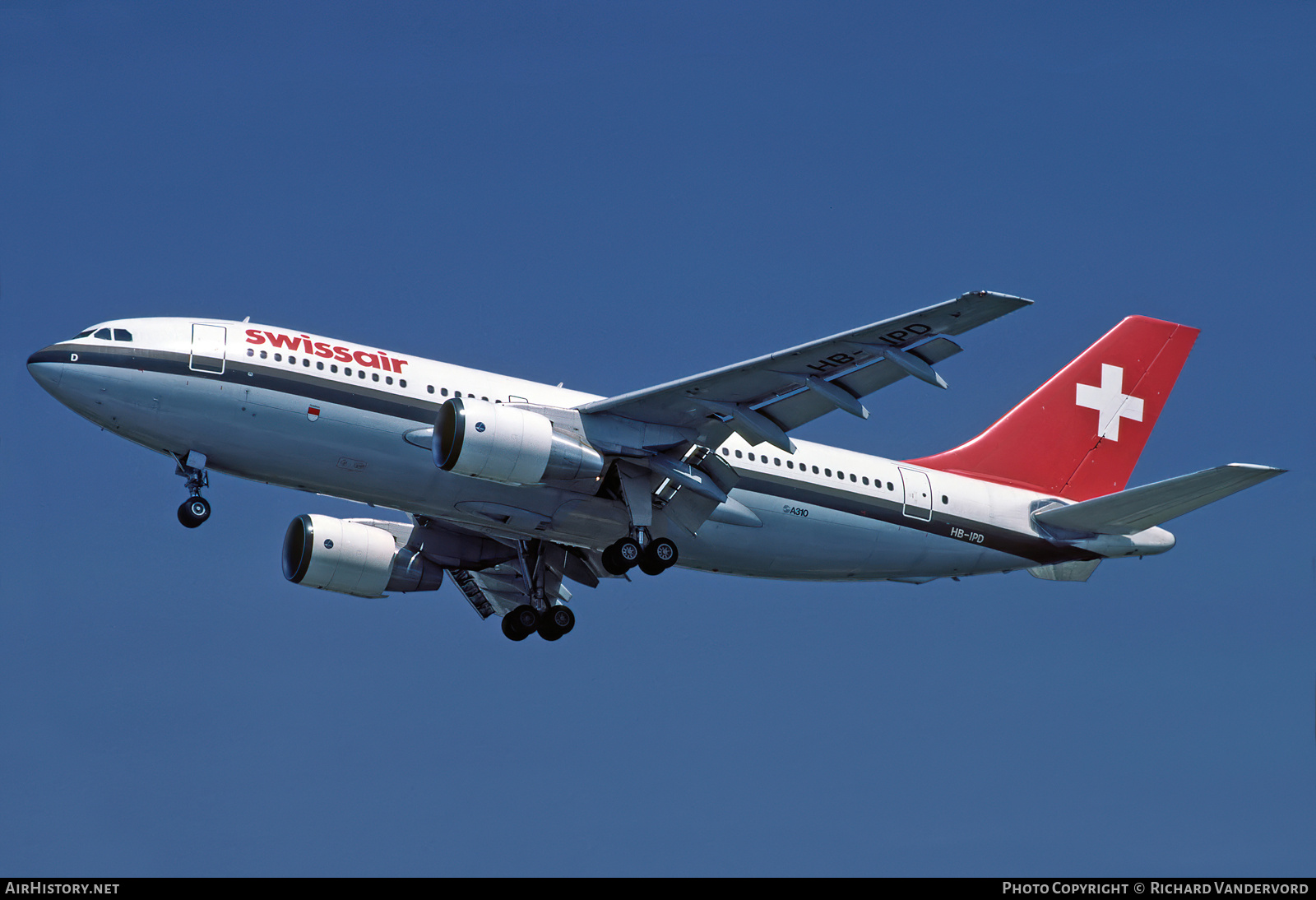 Aircraft Photo of HB-IPD | Airbus A310-221 | Swissair | AirHistory.net #744590