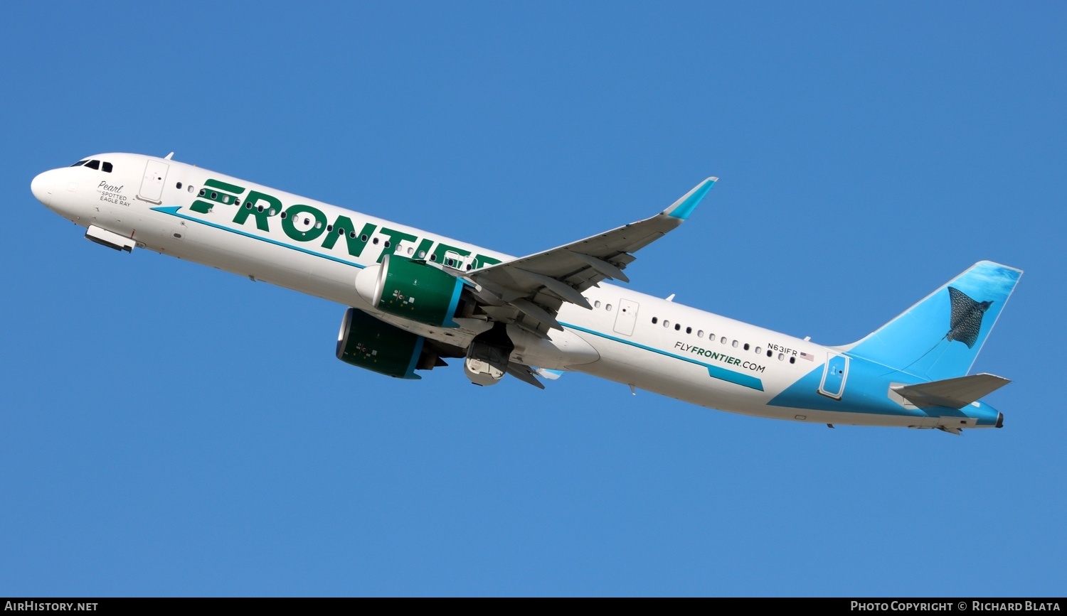 Aircraft Photo of N631FR | Airbus A321-271NX | Frontier Airlines | AirHistory.net #744848