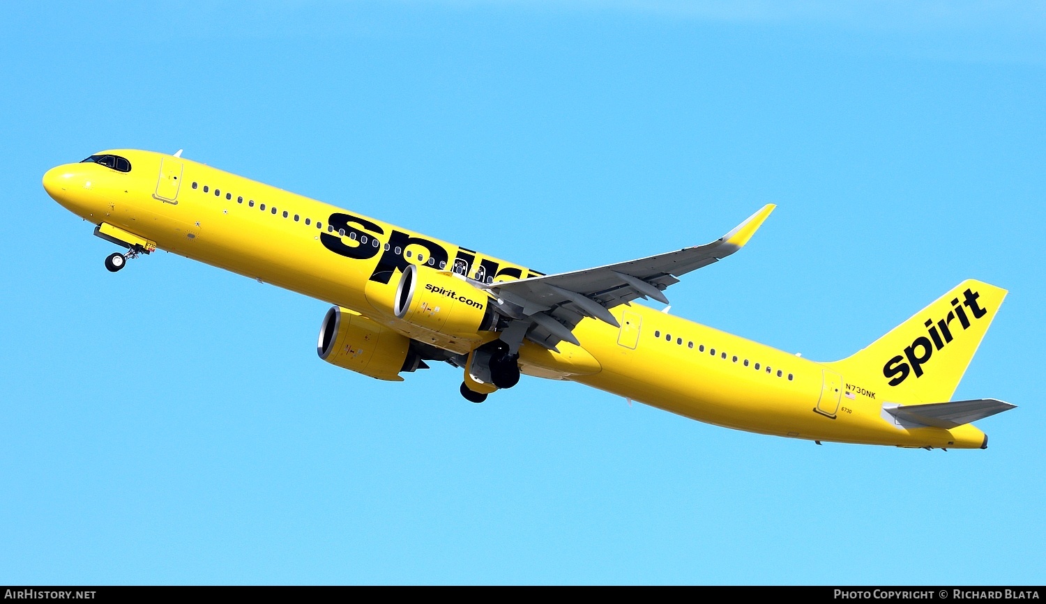Aircraft Photo of N730NK | Airbus A321-271NX | Spirit Airlines | AirHistory.net #744856