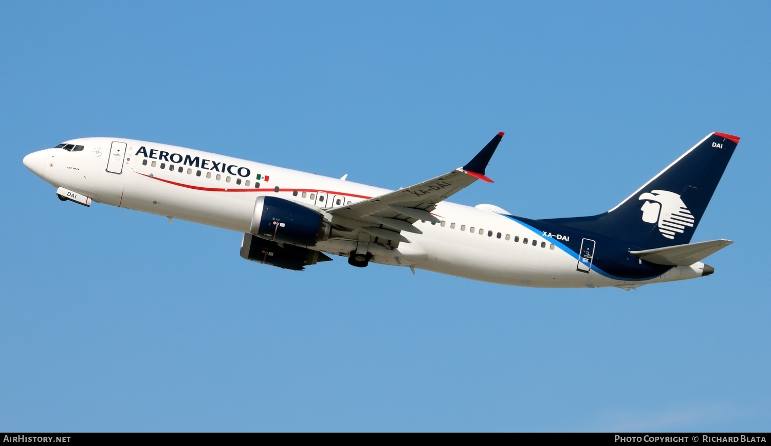 Aircraft Photo of XA-DAI | Boeing 737-8 Max 8 | AeroMéxico | AirHistory.net #744858