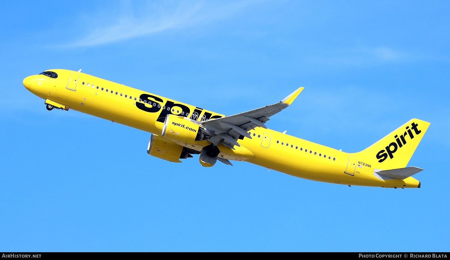 Aircraft Photo of N723NK | Airbus A321-271NX | Spirit Airlines | AirHistory.net #744864