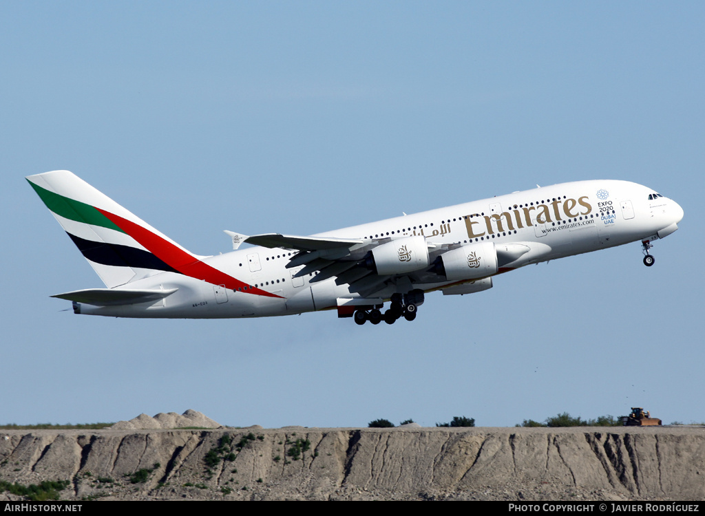 Aircraft Photo of A6-EOX | Airbus A380-861 | Emirates | AirHistory.net #744919