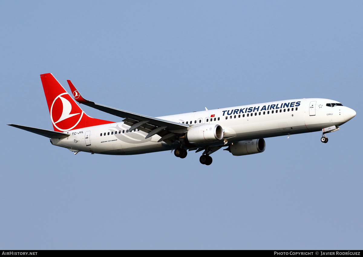 Aircraft Photo of TC-JYL | Boeing 737-9F2/ER | Turkish Airlines | AirHistory.net #744943