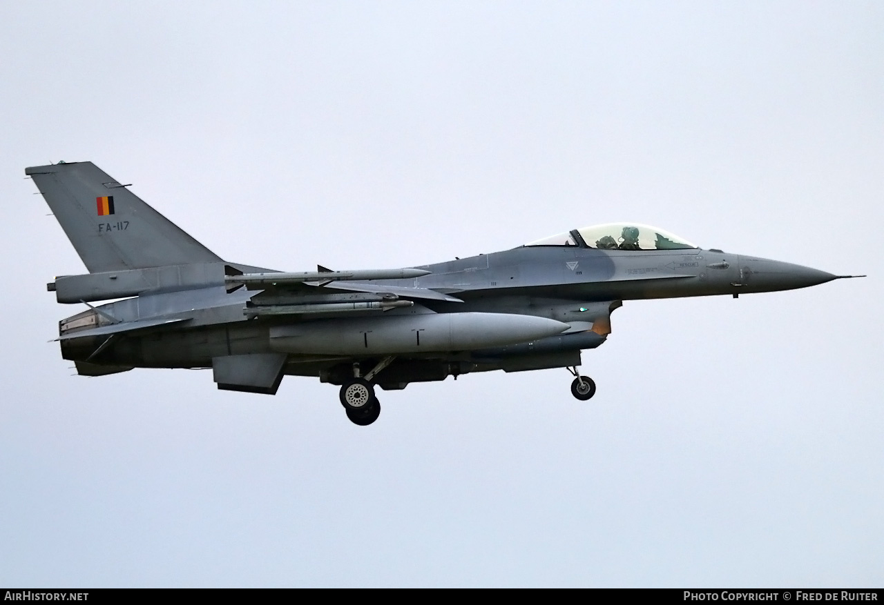Aircraft Photo of FA-117 | General Dynamics F-16A Fighting Falcon | Belgium - Air Force | AirHistory.net #744983