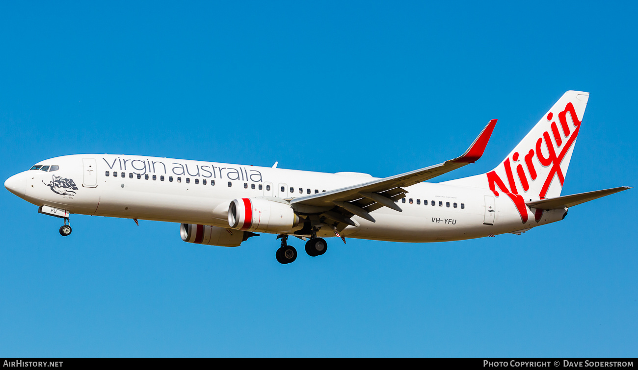 Aircraft Photo of VH-YFU | Boeing 737-8FE | Virgin Australia Airlines | AirHistory.net #745080