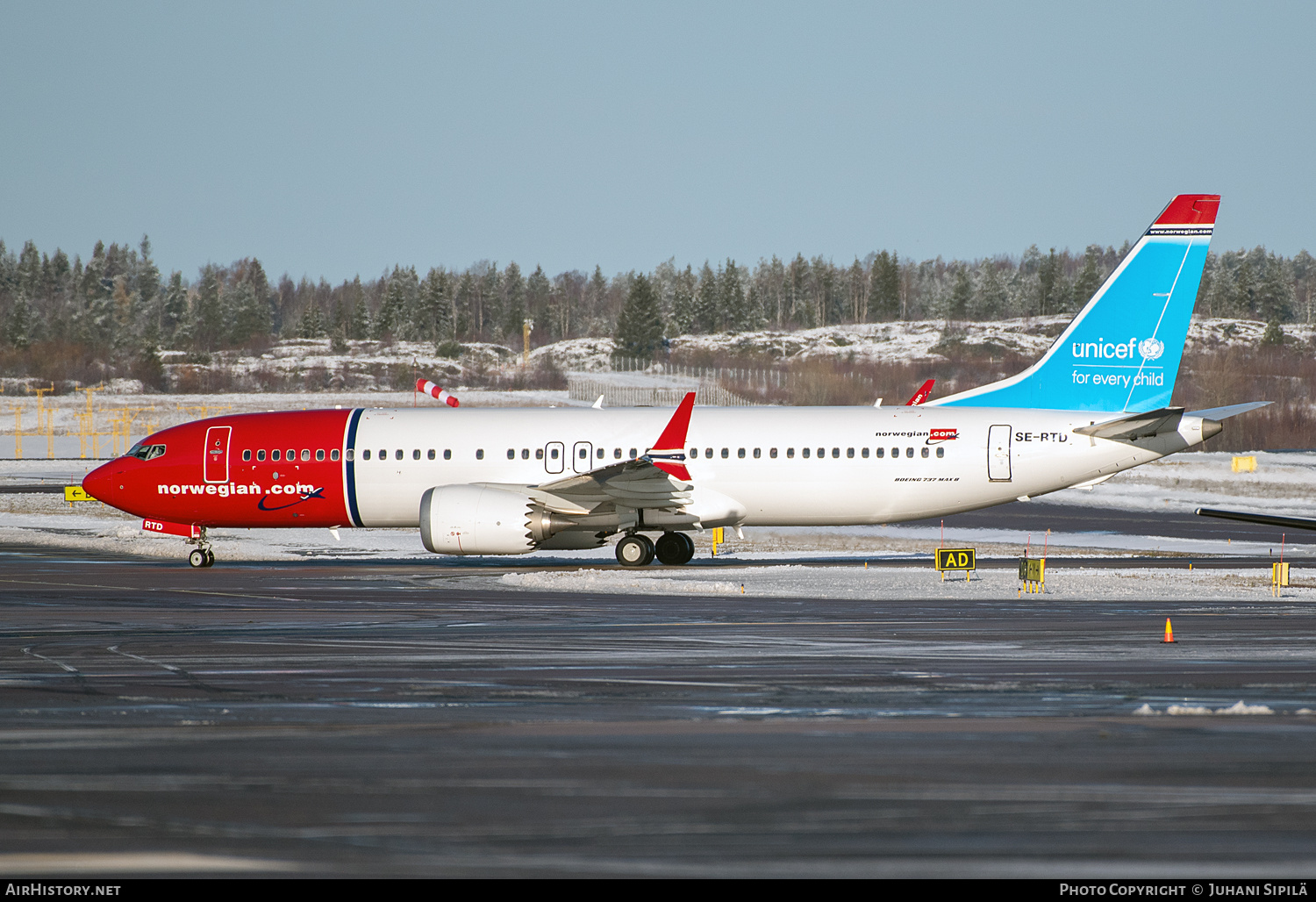 Aircraft Photo of SE-RTD | Boeing 737-8 Max 8 | Norwegian | AirHistory.net #745110