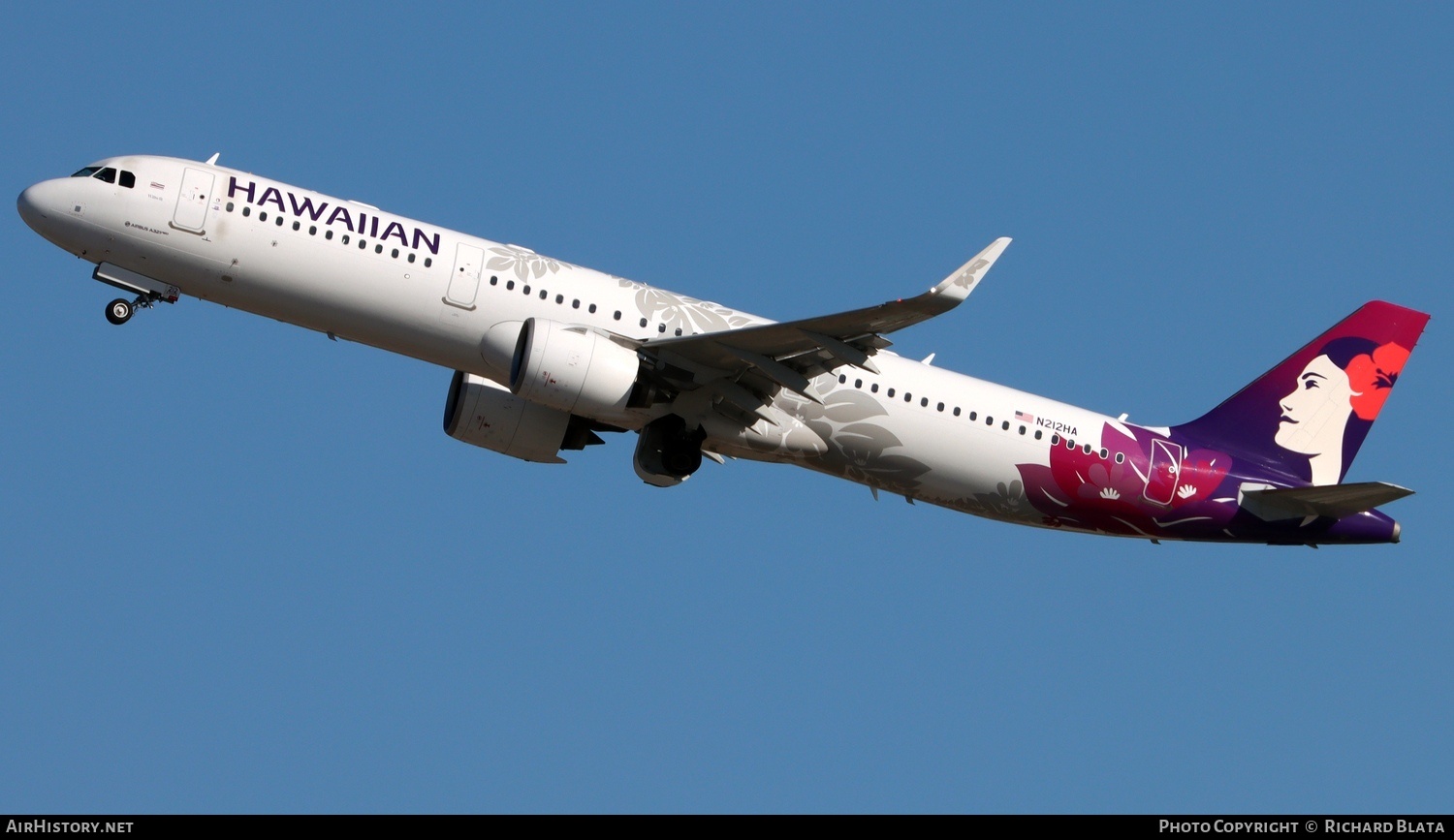 Aircraft Photo of N212HA | Airbus A321-271N | Hawaiian Airlines | AirHistory.net #745174