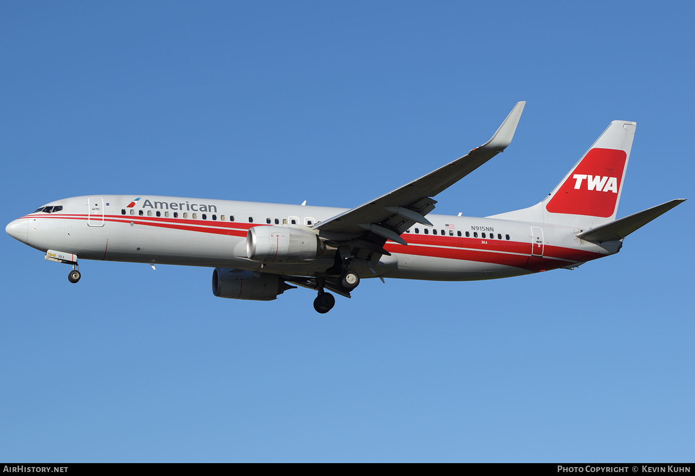 Aircraft Photo of N915NN | Boeing 737-823 | American Airlines | Trans World Airlines - TWA | AirHistory.net #745204