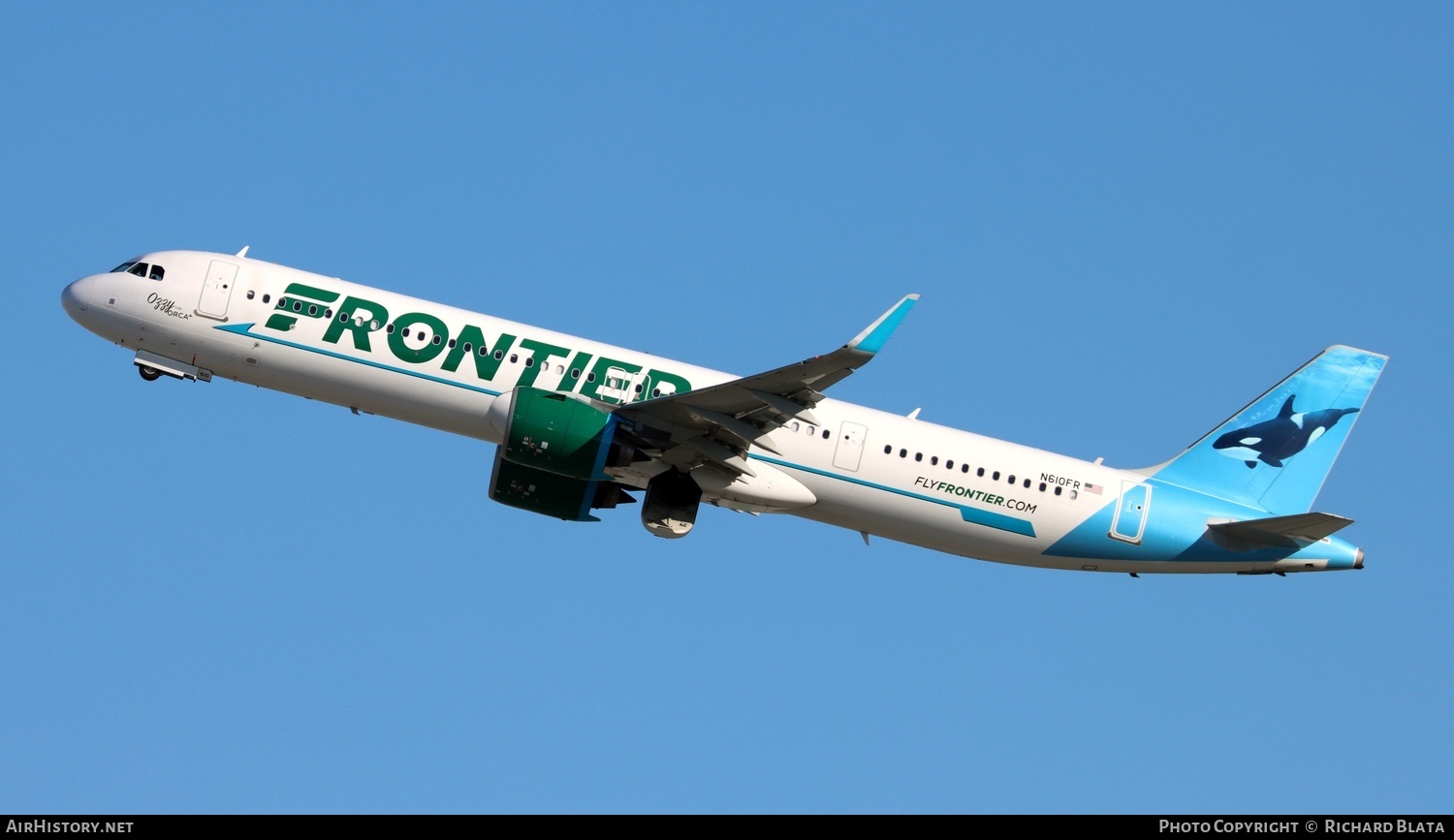 Aircraft Photo of N610FR | Airbus A321-271NX | Frontier Airlines | AirHistory.net #745232