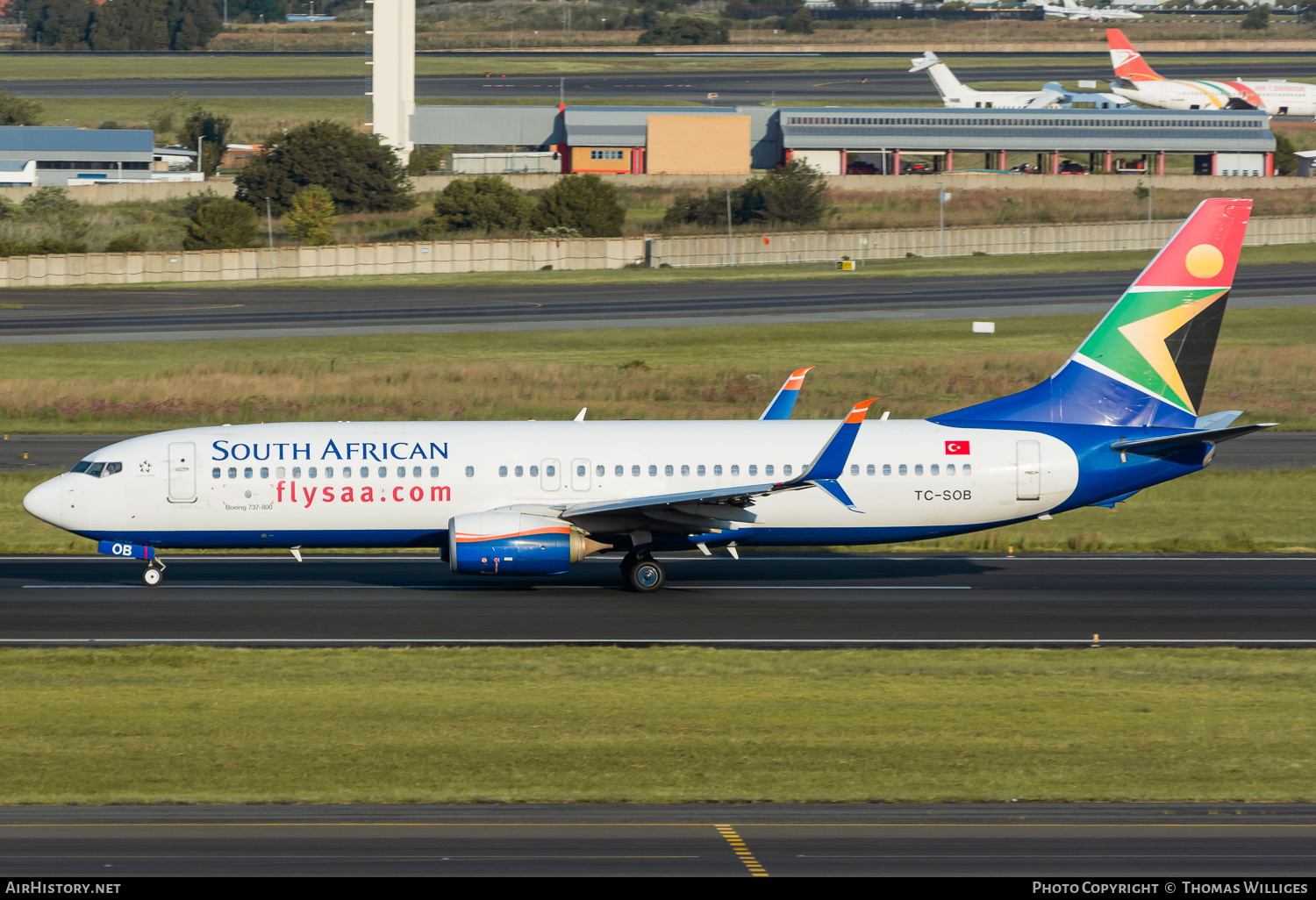 Aircraft Photo of TC-SOB | Boeing 737-8HC | South African Airways | AirHistory.net #745267