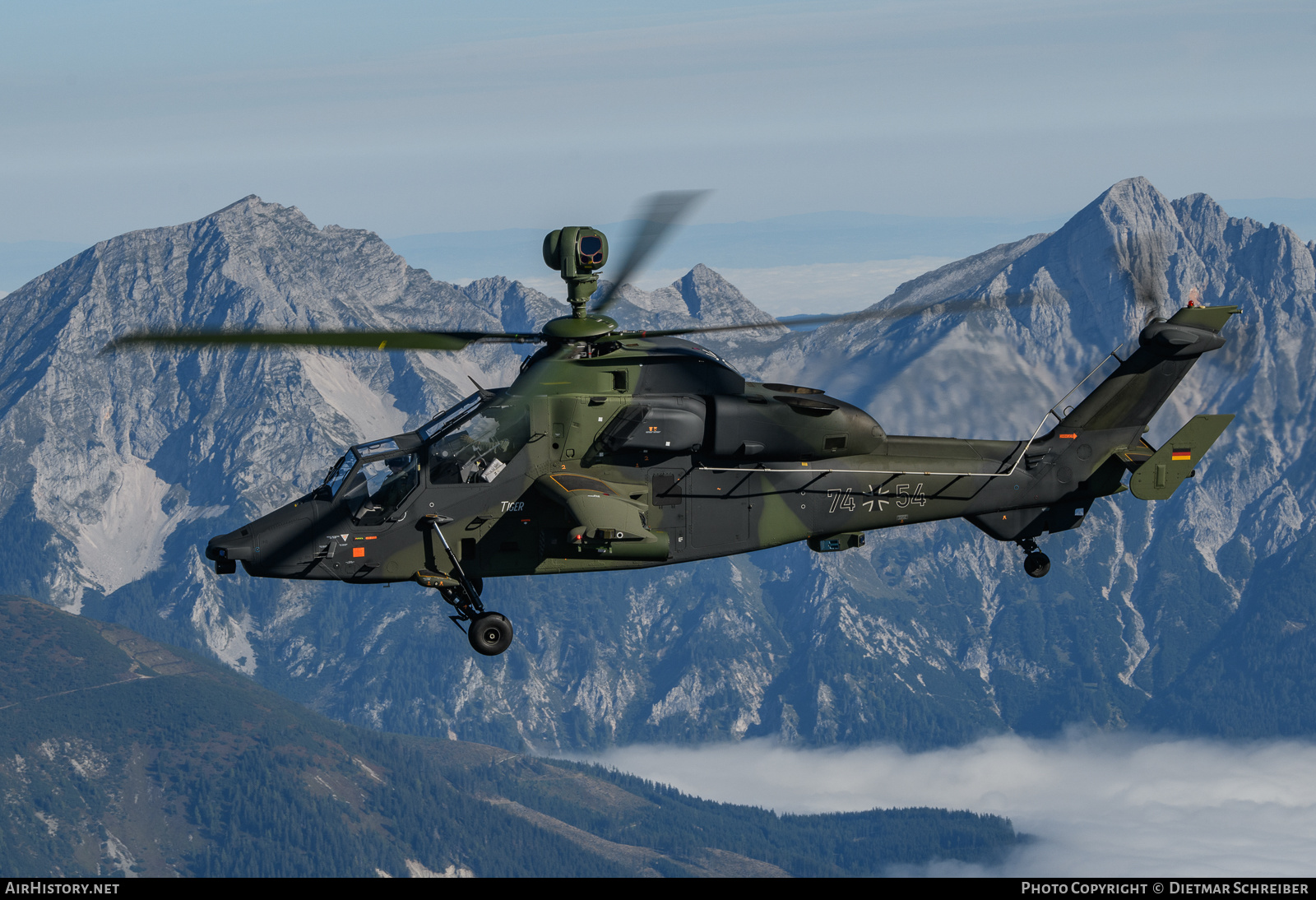 Aircraft Photo of 7454 | Eurocopter EC-665 Tiger UHT | Germany - Army | AirHistory.net #745304