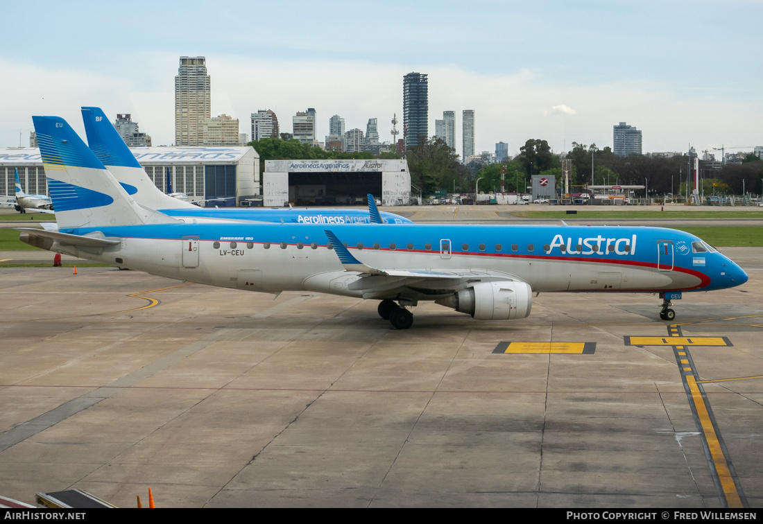 Aircraft Photo of LV-CEU | Embraer 190AR (ERJ-190-100IGW) | Austral Líneas Aéreas | AirHistory.net #745371