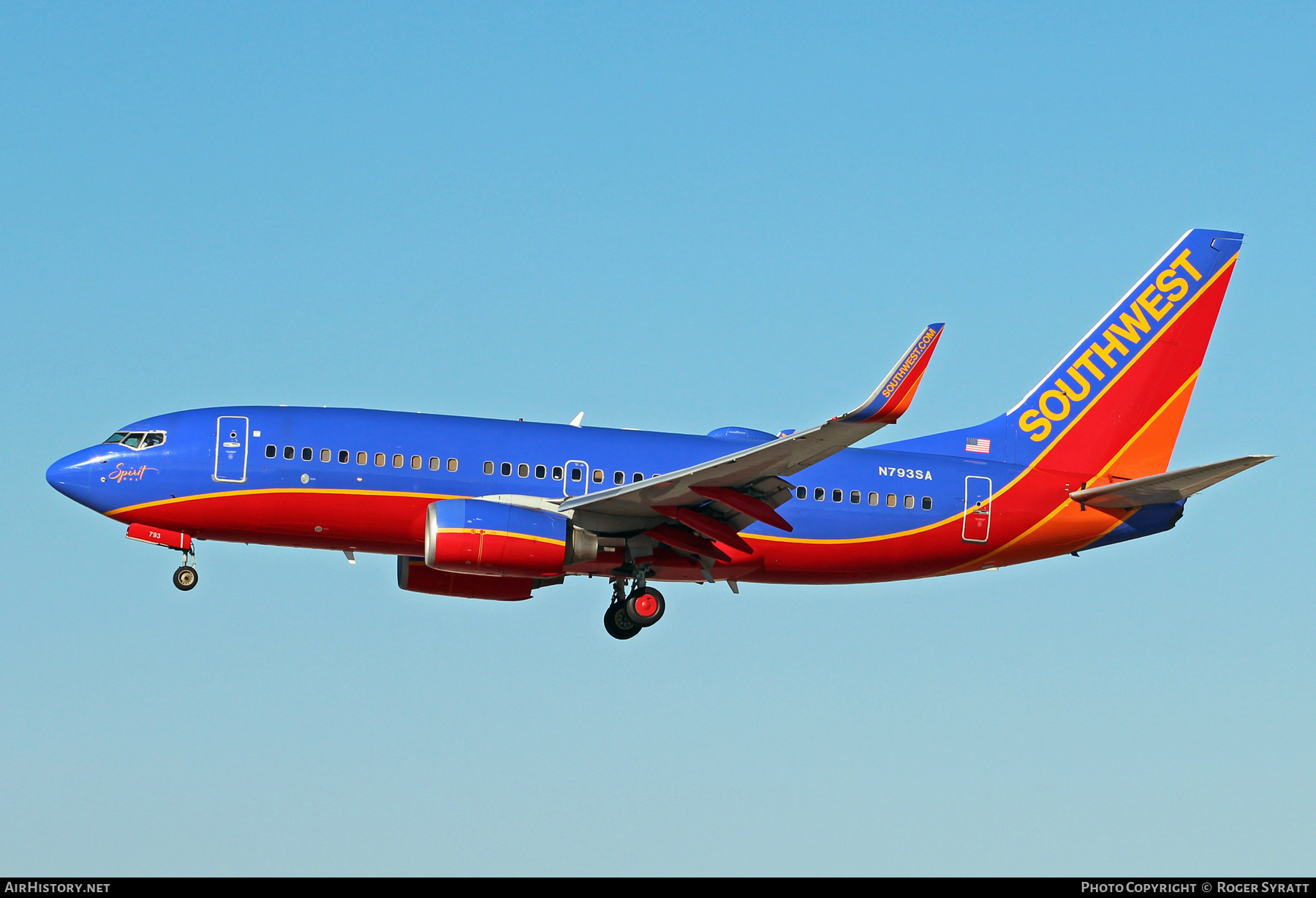 Aircraft Photo of N793SA | Boeing 737-7H4 | Southwest Airlines | AirHistory.net #745375